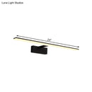 GobekUsa Nordic Black/White Acrylic Vanity Lamp - 16.5"/20" LED Rectangle Sconce Light for Bathroom in Warm/White