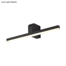 GobekUsa Modern LED Bathroom Vanity Light - Stylish Black/White Wall Lighting with Slender Metal Shade - Warm/White Light