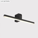 GobekUsa Modern LED Bathroom Vanity Light - Stylish Black/White Wall Lighting with Slender Metal Shade - Warm/White Light