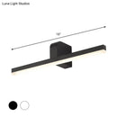 GobekUsa Modern LED Bathroom Vanity Light - Stylish Black/White Wall Lighting with Slender Metal Shade - Warm/White Light