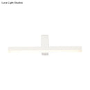 GobekUsa Modern Linear LED Vanity Light - White/Black Metal Wall Mount in Natural Light, 16"/19.5"/23.5" Wide