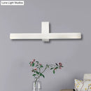 GobekUsa Modern Linear LED Vanity Light - White/Black Metal Wall Mount in Natural Light, 16"/19.5"/23.5" Wide