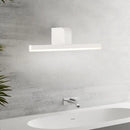 GobekUsa Modern Linear LED Vanity Light - White/Black Metal Wall Mount in Natural Light, 16"/19.5"/23.5" Wide