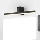 GobekUsa Modern Linear LED Vanity Light - White/Black Metal Wall Mount in Natural Light, 16"/19.5"/23.5" Wide
