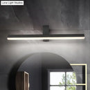 GobekUsa Modern Linear LED Vanity Light - White/Black Metal Wall Mount in Natural Light, 16"/19.5"/23.5" Wide