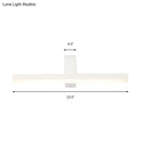 GobekUsa Modern Linear LED Vanity Light - White/Black Metal Wall Mount in Natural Light, 16"/19.5"/23.5" Wide