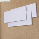 GobekUsa Modern LED Wall Lamp - Aluminum Rectangle Wall Light with Warm/White Lighting - Black/White