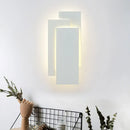 GobekUsa Modern LED Wall Lamp - Aluminum Rectangle Wall Light with Warm/White Lighting - Black/White