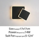 GobekUsa LED Wall Lamps: Modern Spin Design for Bedroom, Hall, Living Room - 90-260V