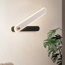 GobekUsa Modern Hour Hand LED Wall Sconce in Black and White Acrylic with White/Warm Lighting