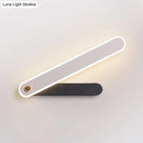 GobekUsa Modern Hour Hand LED Wall Sconce in Black and White Acrylic with White/Warm Lighting