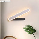 GobekUsa Modern Hour Hand LED Wall Sconce in Black and White Acrylic with White/Warm Lighting