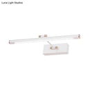 GobekUsa Contemporary LED Tubed Vanity Wall Sconce - Black/White Acrylic Wall Lamp for Bathrooms - 16.5"/18" Wide
