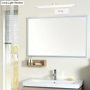 GobekUsa Contemporary LED Tubed Vanity Wall Sconce - Black/White Acrylic Wall Lamp for Bathrooms - 16.5"/18" Wide