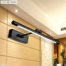 GobekUsa Contemporary LED Tubed Vanity Wall Sconce - Black/White Acrylic Wall Lamp for Bathrooms - 16.5"/18" Wide