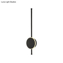 GobekUsa Minimalist Acrylic Wall Sconce with LED Light in Black/White - Available in 3 Sizes