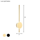 GobekUsa Minimalist Acrylic Wall Sconce with LED Light in Black/White - Available in 3 Sizes