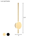 GobekUsa Minimalist Acrylic Wall Sconce with LED Light in Black/White - Available in 3 Sizes