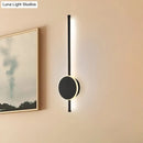 GobekUsa Minimalist Acrylic Wall Sconce with LED Light in Black/White - Available in 3 Sizes