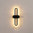 GobekUsa Modern LED Wall Sconce Light Fixture - Acrylic, Black