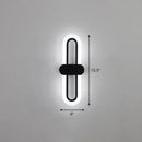 GobekUsa Modern LED Wall Sconce Light Fixture - Acrylic, Black