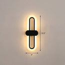 GobekUsa Modern LED Wall Sconce Light Fixture - Acrylic, Black