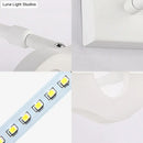 GobekUsa Stylish LED Wall Mount Light with Aluminum and Acrylic Design - Black/White (16"/29" Dia)