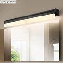 GobekUsa Contemporary LED Vanity Wall Sconce in White/Black Acrylic - 16"/19.5"/23.5" Wide