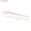 GobekUsa Contemporary LED Vanity Wall Sconce in White/Black Acrylic - 16"/19.5"/23.5" Wide