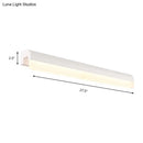 GobekUsa Contemporary LED Vanity Wall Sconce in White/Black Acrylic - 16"/19.5"/23.5" Wide