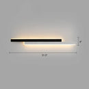 GobekUsa Minimalist Black and White Linear LED Wall Light - Modern Metal Flush Mount Sconce for Corridor