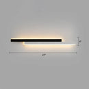 GobekUsa Minimalist Black and White Linear LED Wall Light - Modern Metal Flush Mount Sconce for Corridor