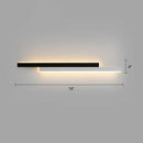 GobekUsa Minimalist Black and White Linear LED Wall Light - Modern Metal Flush Mount Sconce for Corridor
