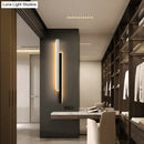 GobekUsa Minimalist Black and White Linear LED Wall Light - Modern Metal Flush Mount Sconce for Corridor
