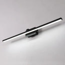 GobekUsa Modernist LED Vanity Light Fixture - Black/White Linear Design - 16"/19.5" Width - Warm/White Light