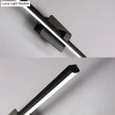 GobekUsa Modernist LED Vanity Light Fixture - Black/White Linear Design - 16"/19.5" Width - Warm/White Light