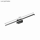 GobekUsa Modernist LED Vanity Light Fixture - Black/White Linear Design - 16"/19.5" Width - Warm/White Light