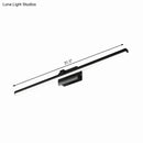 GobekUsa Modernist LED Vanity Light Fixture - Black/White Linear Design - 16"/19.5" Width - Warm/White Light