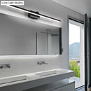 GobekUsa Modernist LED Vanity Light Fixture - Black/White Linear Design - 16"/19.5" Width - Warm/White Light