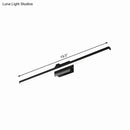GobekUsa Modernist LED Vanity Light Fixture - Black/White Linear Design - 16"/19.5" Width - Warm/White Light