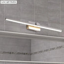 GobekUsa Modernist LED Vanity Light Fixture - Black/White Linear Design - 16"/19.5" Width - Warm/White Light