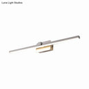 GobekUsa Modernist LED Vanity Light Fixture - Black/White Linear Design - 16"/19.5" Width - Warm/White Light