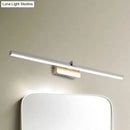 GobekUsa Modernist LED Vanity Light Fixture - Black/White Linear Design - 16"/19.5" Width - Warm/White Light