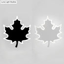 GobekUsa Modern Maple Leaf Acrylic LED Wall Sconce Light in Warm/White