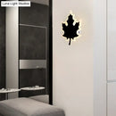 GobekUsa Modern Maple Leaf Acrylic LED Wall Sconce Light in Warm/White