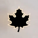 GobekUsa Modern Maple Leaf Acrylic LED Wall Sconce Light in Warm/White