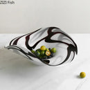GobekUsa Glass Fruit Plate Set - Elegant Tableware for Home, Hotel, and Restaurant Use