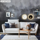 GobekUsa Sleek Metallic LED Tube Wall Sconce with Round Backplate for Living Room - Black/White, Warm/White Light