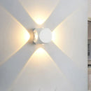 GobekUsa Nordic Aluminum LED Wall Lamp - Mini Cube Wall Washer Sconce for Living Room (2/4-Head) in Black/White