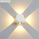GobekUsa Nordic Aluminum LED Wall Lamp - Mini Cube Wall Washer Sconce for Living Room (2/4-Head) in Black/White